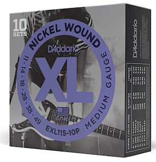 D’Addario Nickel Wound Electric Guitar Strings