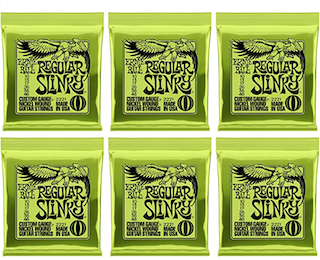 Ernie Ball Regular Slinky Nickel Wound Sets, .010 - .046, (6 pack)