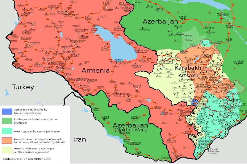 Nagorno Karabakh War Map