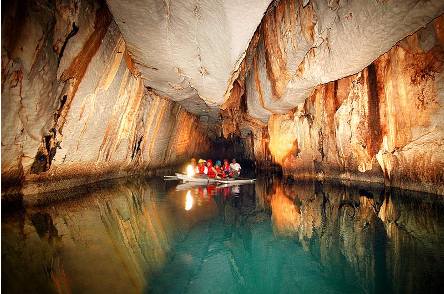 Inside the underground river Palawan