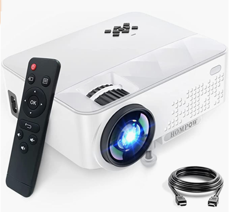 Mini Projector,HOMPOW Portable Projector 1080P